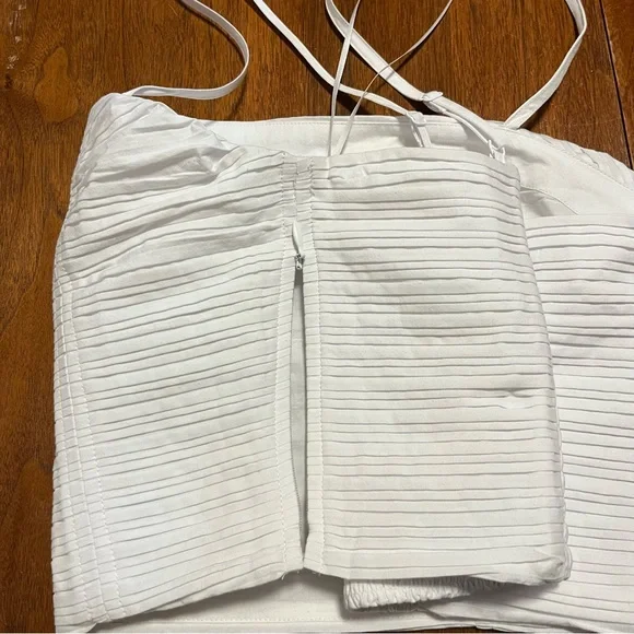 Madewell Poplin Crop Tube Top sz 4 NWT, Preppy, Summer - Picture 6 of 8